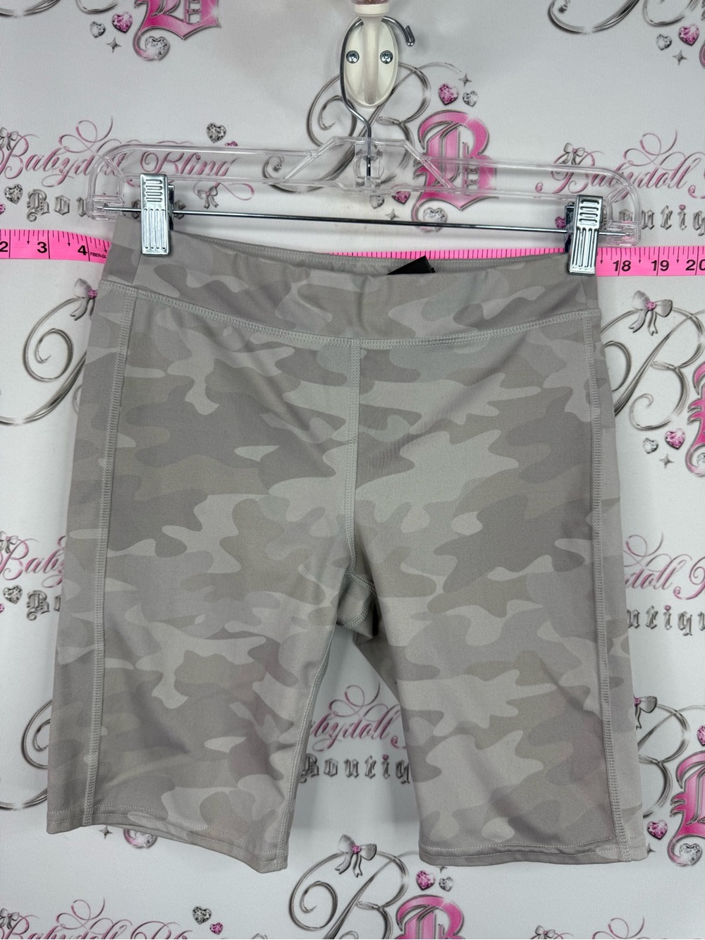 LOLE shorts camo cream Gray Camouflage Bike Shorts